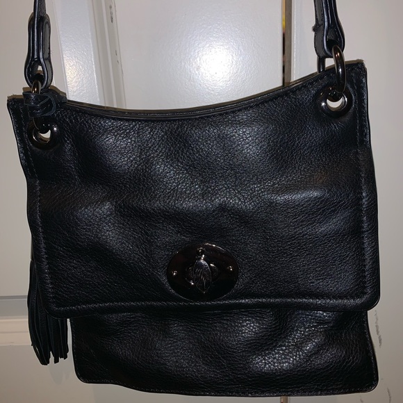 Black leather cross body purse - Picture 2 of 7